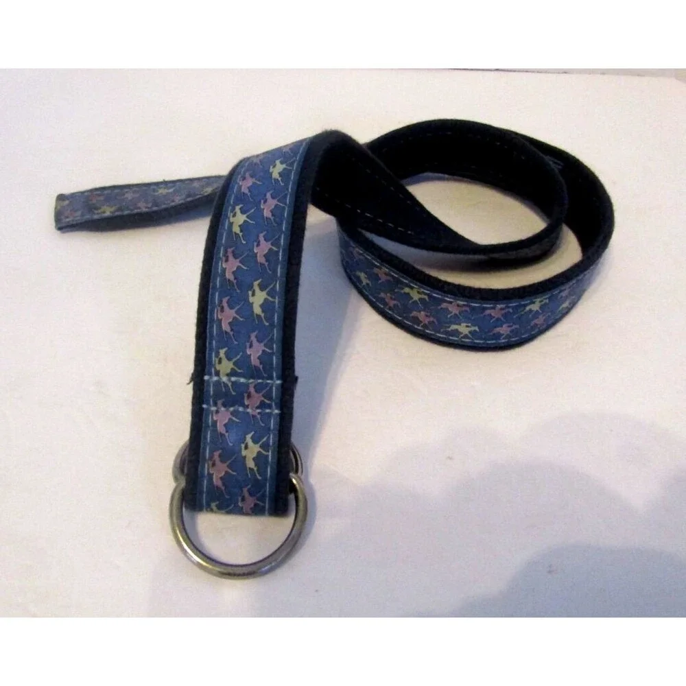 Vineyard Vines Kentucky Derby Canvas Club Belt Equestrian Horse Size M